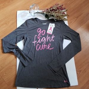 Ladies Under Armour Power in Pink heatgear Small